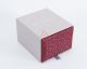Red Ground Maroon Triangle Pattern Neck Tie Pocket Square and Cufflinks Gift Box Set - 3000030000053