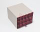Maroon Red Checkered Neck Tie Pocket Square and Cufflinks Gift Box Set - 3000040000524